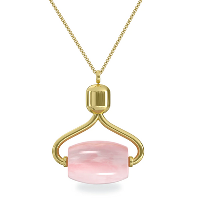 Alana Mitchell Rose Quartz Roller Necklace (Free Gift)