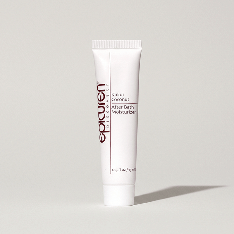 Epicuren After Bath Moisturizer Kukui Coconut 0.5oz - Free Gift ATC
