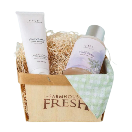 FarmHouse Fresh Fluffy Bunny Harvest Gift Basket