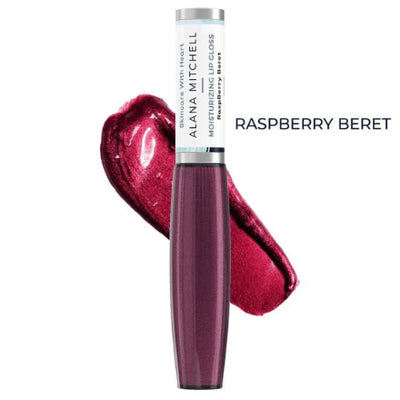 Alana Mitchell Moisturizing Lip Gloss Raspberry Beret 0.25oz / 7ml (Free Gift)