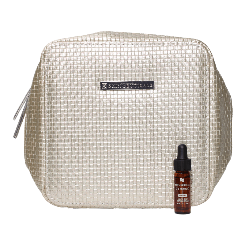 Skinceuticals Gold Cosmetic Bag with Deluxe C E Ferulic - Free Gift ATC