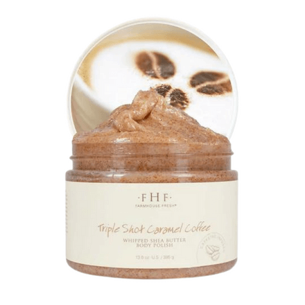 FarmHouse Fresh Triple Shot Caramel Coffee Whipped Shea Butter Body Polish 13.6oz / 402ml