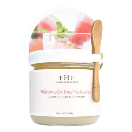 FarmHouse Fresh Watermelon Basil Vodkatini Liquor Infused Body Polish 12oz / 355ml