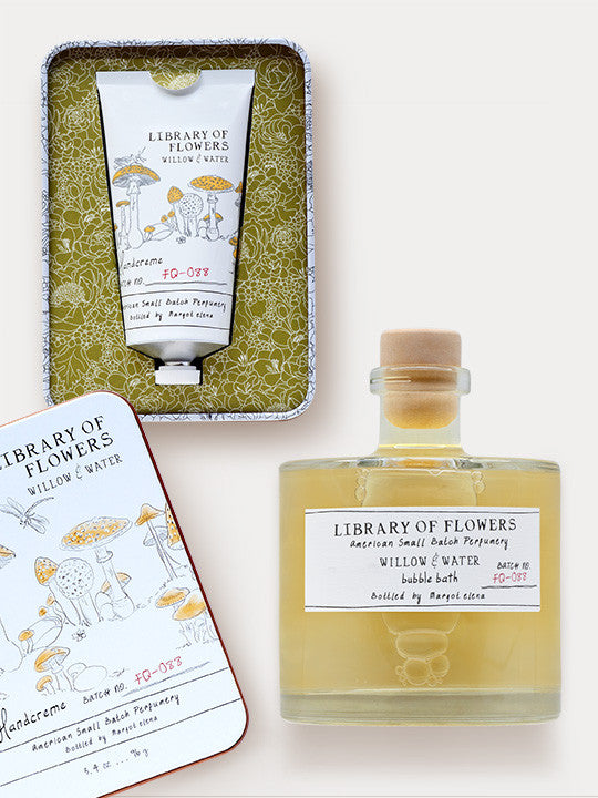 Library Of Flowers Willow & Water Gift Duo: Bubble Bath & Hand Cream