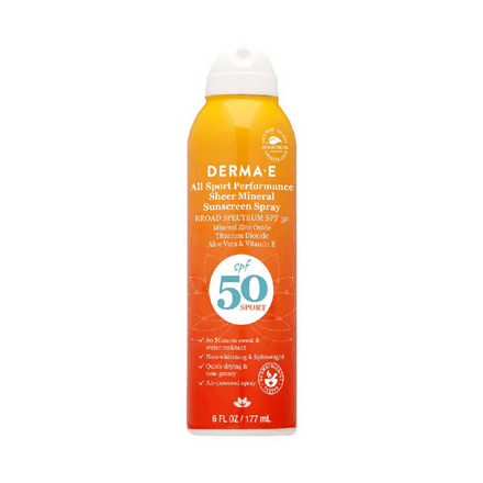 Derma E All Sport Performance Sheer Mineral Sunscreen Spray 6oz