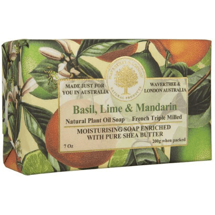 Wavertree & London Basil, Lime & Mandarin Soap Bar 7oz