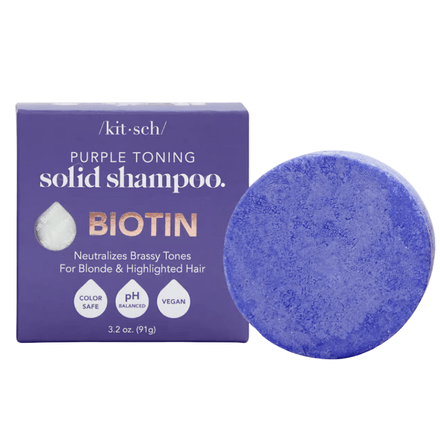 Kitsch Biotin Purple Toning Solid Shampoo Bar 3.2oz