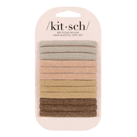 Kitsch Recycled Nylon Glitter Medium Elastics 12pc