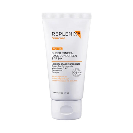 Replenix Sheer Mineral Face Sunscreen SPF 50+ 2oz