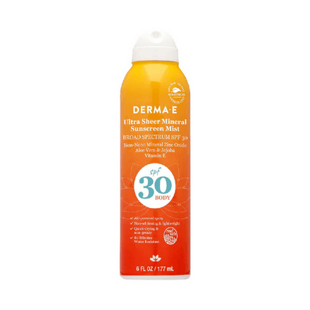 Derma E Ultra Sheer Mineral Body Sunscreen Mist SPF 30 6oz
