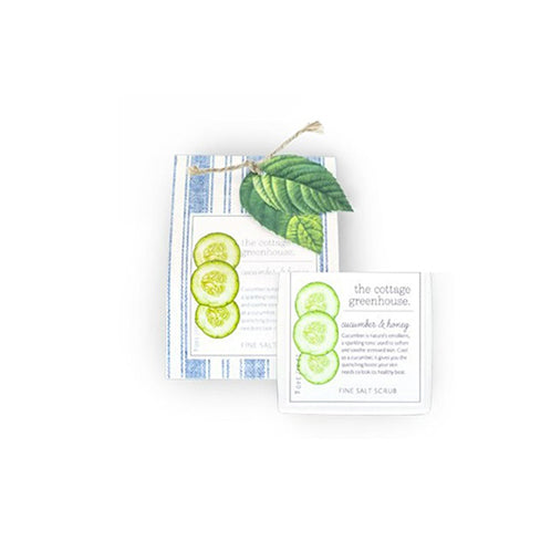 The Cottage Greenhouse Cucumber & Honey Fine Salt Scrub 12oz