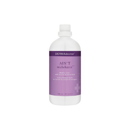 DermaDoctor Ain't Misbehavin' Healthy Toner with Glycolic & Lactic Acid 6oz
