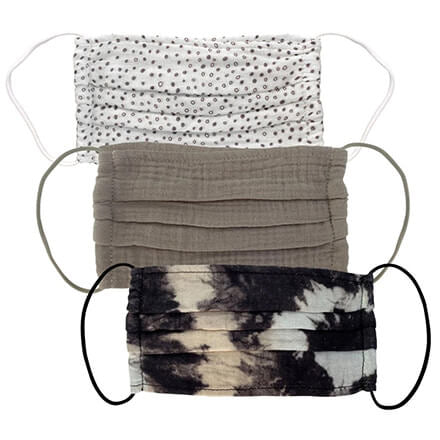 Kitsch Cotton Face Mask 3pc Set - Neutral