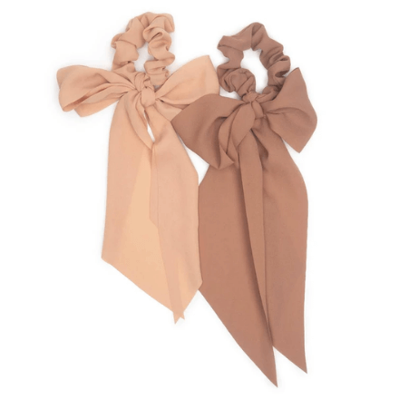 Kitsch Crepe Scarf Scrunchie 2pc Set - Terra Cotta