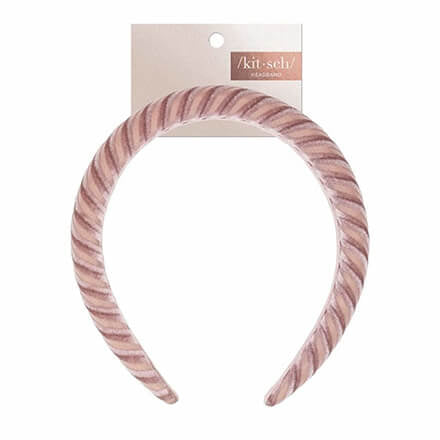 Kitsch Velvet Padded Headband - Blush