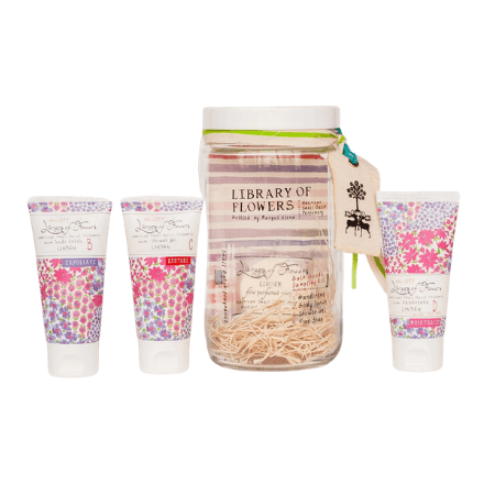 Library of Flowers Linden Bath Goods Sampling Kit 