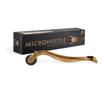 Beauty ORA Bronze Deluxe Microneedle Dermal Roller System - BRONZE Handle/Black Head (0.25mm)