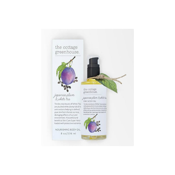 The Cottage Greenhouse Japanese Plum & White Tea Moisture Rich Dry Body Oil 4oz