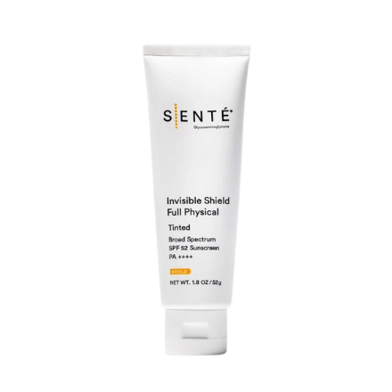SENTÉ Invisible Shield Full Physical Tinted SPF 52 | Skincare By Alana