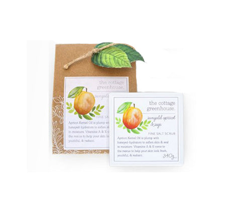 The Cottage Greenhouse Sungold Apricot & Sage Fine Salt Scrub 12oz